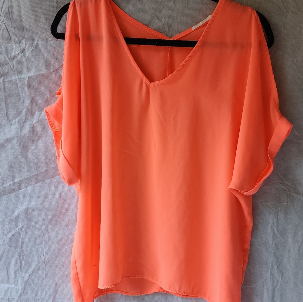 Sheer Orange Lush Blouse
